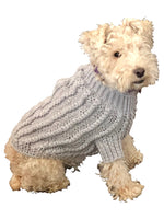 Irish Isle Handknit, Mockneck, Silver