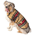 Load image into Gallery viewer, Tan Tartan Plaid Blanket Dog Coat