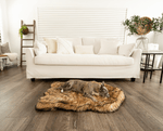 PupRug Faux Fur Orthopedic Dog Bed - Curve Sable Tan