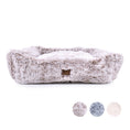 Load image into Gallery viewer, Teddy Bear Kuddler Bed - Bolster Dog Bed - White - Medium