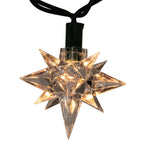 Kurt Adler 10-Light Green/Clear Diamond Star Light Set