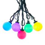 Kurt Adler 11.5-Foot UL 10-Light Multicolor LED Opaque G50 Light Set With Green Wire