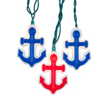 Kurt Adler UL 10-Light Red and Blue Anchor Light Set