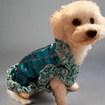 Load image into Gallery viewer, C’Mimi Designer Couture Shimmering Blue Dog Party Dress
