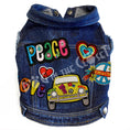 Load image into Gallery viewer, Peace VW Denim Dog Jacket for dogs