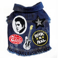 Load image into Gallery viewer, Elvis Denim Dog Jacket alternate view