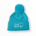 Load image into Gallery viewer, Dog Mom Bobble Beanie - Blue