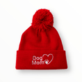 Load image into Gallery viewer, Dog Mom Bobble Beanie - Red