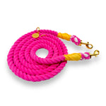Hands Free Rope Leash - Hot Pink