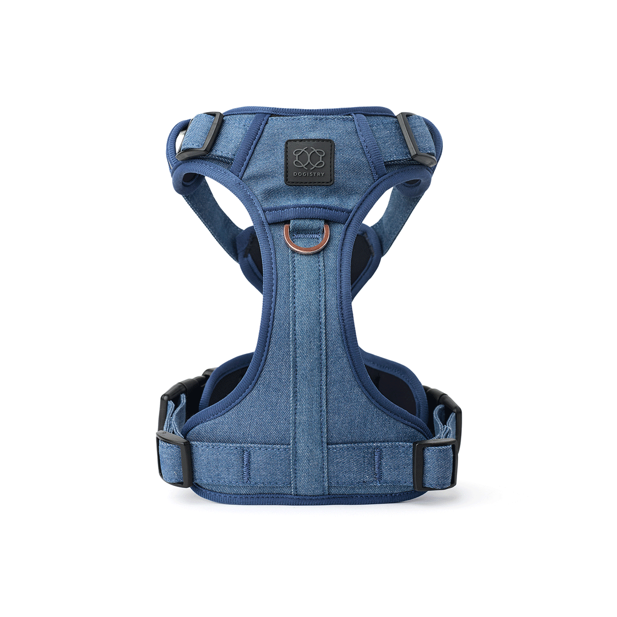 The NoMad Adjustable Luxe Harness - Denim by Dogistry at Southlake Paws