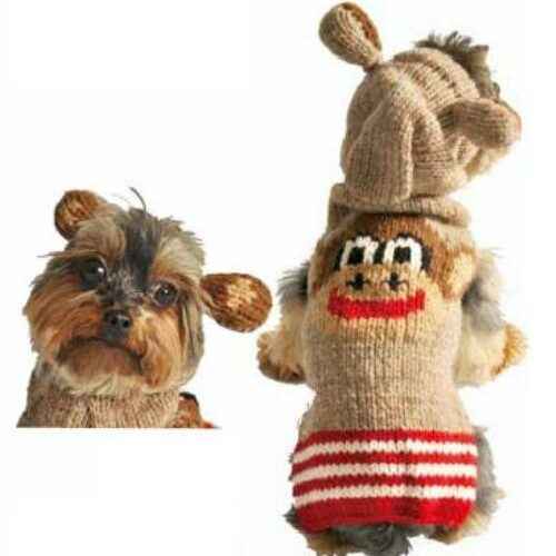 Monkey Hoodie Dog Sweater by Chilly Dogs