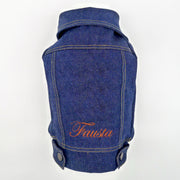 Personalized Bespoke Denim Trucker Dog Coat