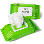 Mr. Peanut's Naturals Plant Based, Flushable, Compostable, Unscented Pet Wipes, 160 Count, Larger 8x6
