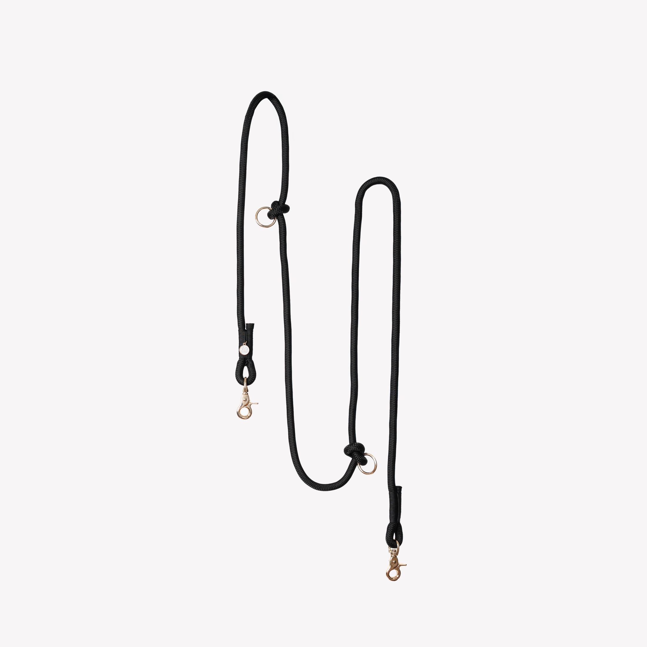 'Black' - Hands Free Braided Leash 