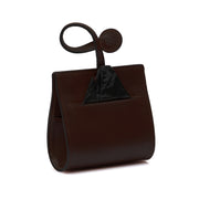 Brown leather dog waste bag holder