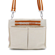 Cotton organizer bag with compartments and internal pockets