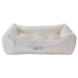 Bowsers Holiday Snowflake Scoop Bolster Dog Bed - Easy-Entry Bolster Support