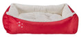 Load image into Gallery viewer, Bowsers Holiday Crimson Scoop Bolster Dog Bed - Easy-Entry Bolster Support
