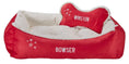 Load image into Gallery viewer, Bowsers Holiday Crimson Scoop Bolster Dog Bed - Easy-Entry Bolster Support
