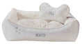 Load image into Gallery viewer, Bowsers Holiday Snowflake Scoop Bolster Dog Bed - Easy-Entry Bolster Support
