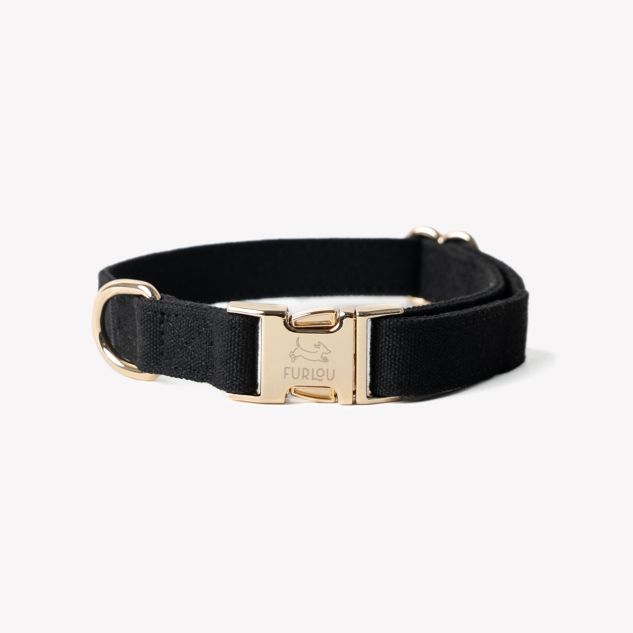 'Black' - Canvas Dog Collar 