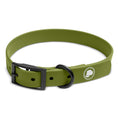 Load image into Gallery viewer, Olive green dog collar by The Modern Dog Company, featuring a black buckle and ring, weather and odor resistant.
