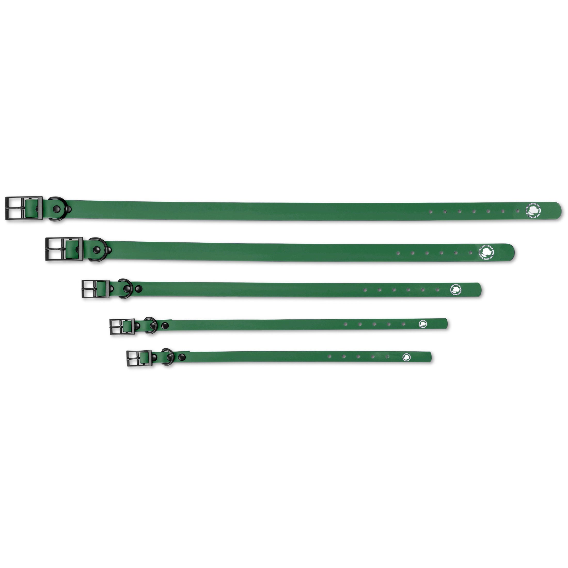 Clover Green Collar by The Modern Dog Company, featuring five adjustable sizes, weather and odor resistant design.