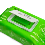 Mr. Peanut's Naturals Plant Based, Flushable, Compostable, Unscented Pet Wipes, 160 Count, Larger 8x6