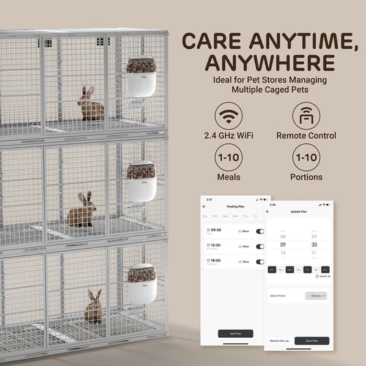 Hanging Pet Feeder for Rabbits, Cats, Dogs & Hamsters, WIFI Version, 1.8L 