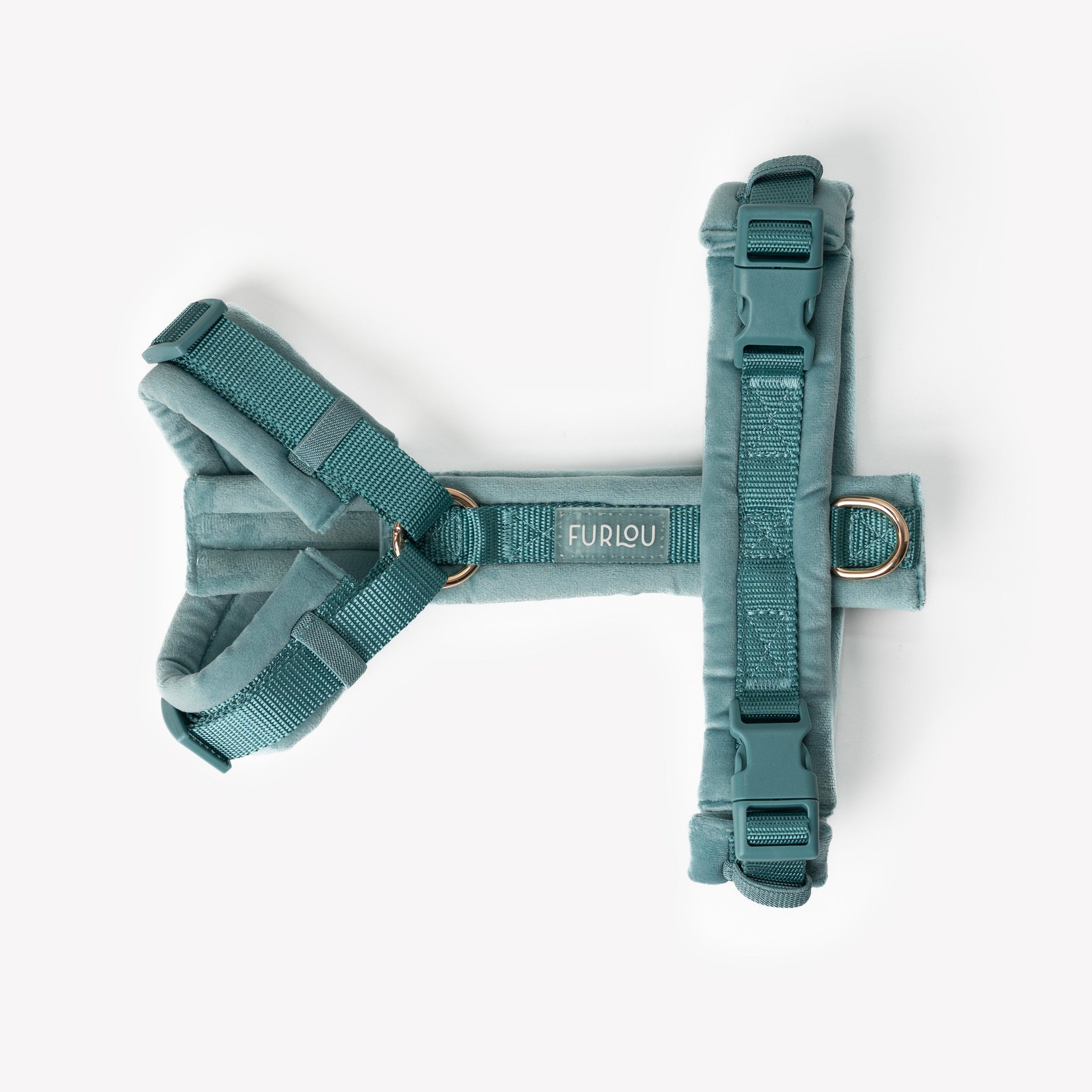 Blue - Velvet Dog Harness 