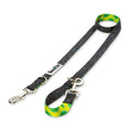Load image into Gallery viewer, Southlake Paws Retro Taco Tuesday Leash featuring a colorful taco print on a black background with a sturdy clip.
