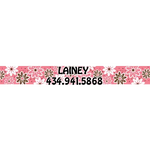Personalized Daisy Chain Pink Dog Collar