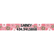 Personalized Daisy Chain Pink Dog Collar