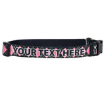 Personalized Pink Argyle Dog Collar