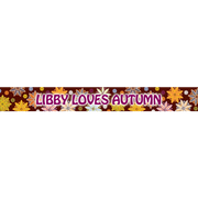 Personalized Autumn Flowers Dog Collar