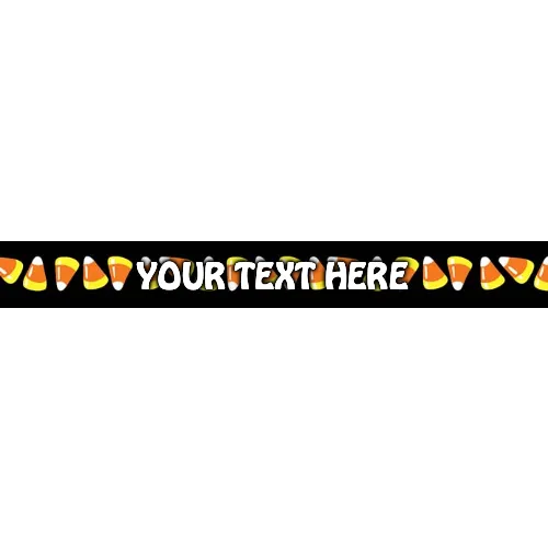 Personalized Candy Corn Dog Collar