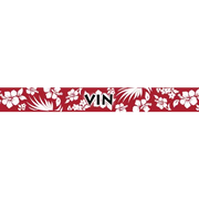 Personalized Aloha Red Dog Collar