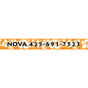 Personalized Island Floral Orange Dog Collar