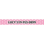 Personalized New Pink Polka Dot Dog Collar