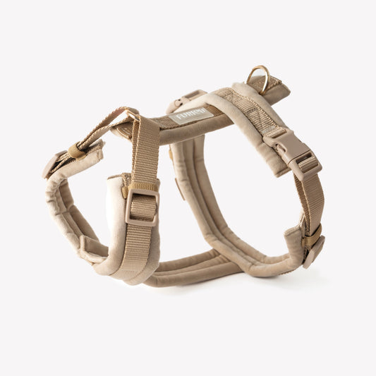 Sand - Velvet Dog Harness 