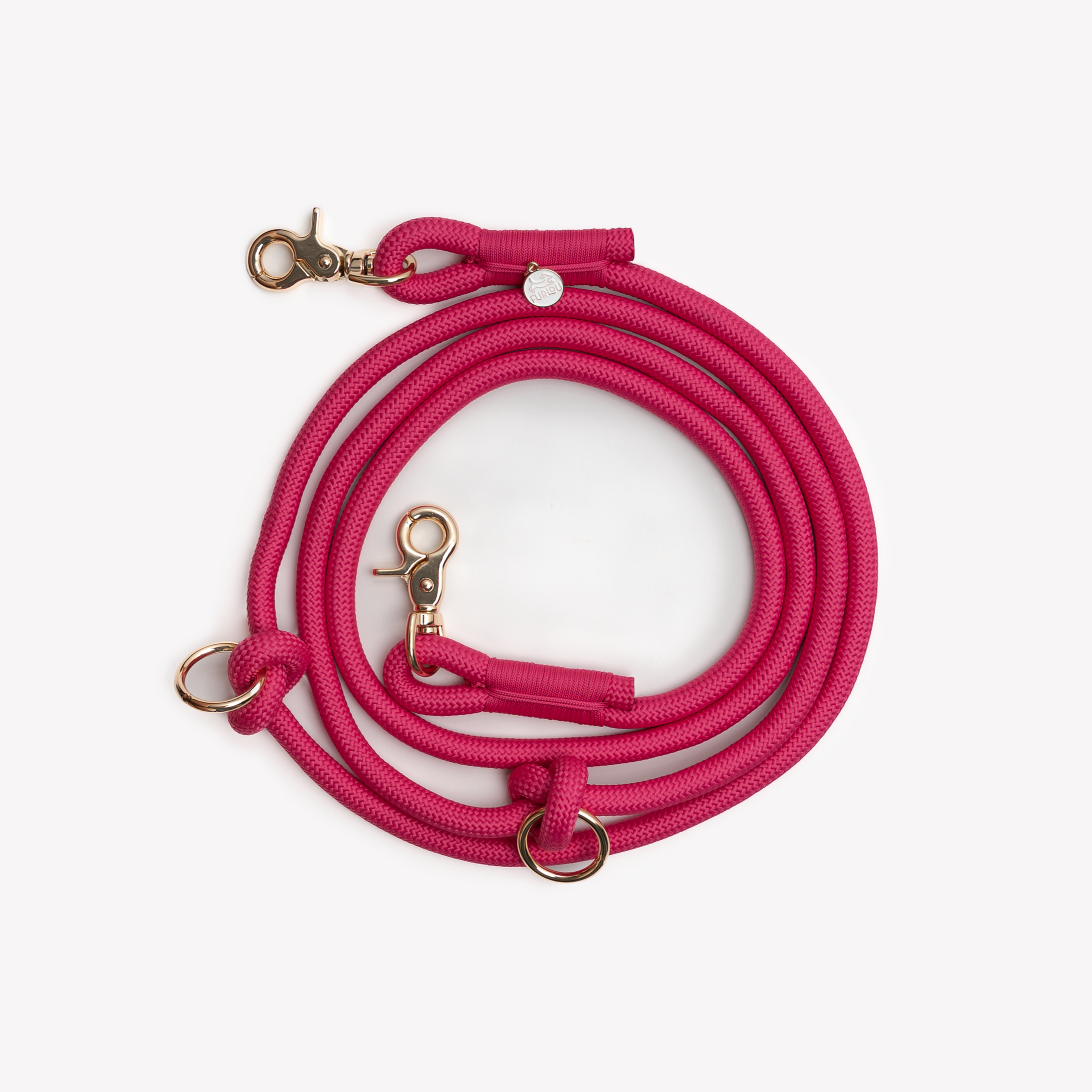 'Magenta' - Hands Free Braided Leash 