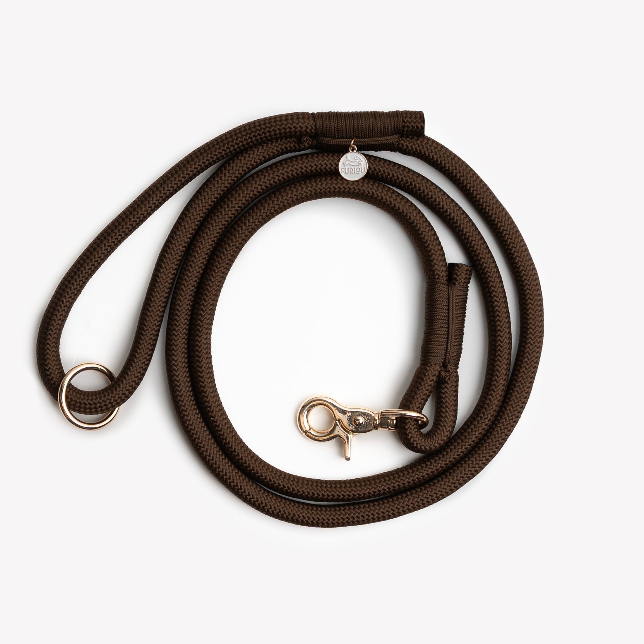 'Brown' - Braided Rope Leash 