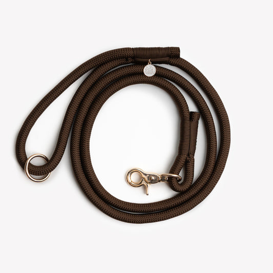 'Brown' - Braided Rope Leash 