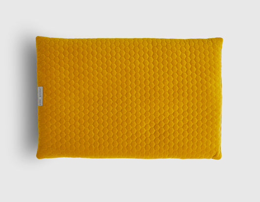 Bumble Chartreuse Cozy Mat by Southlake Paws, featuring a textured yellow surface in a rectangular shape.