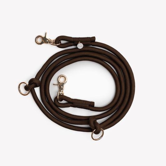 'Brown' - Hands Free Braided Leash 