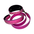 Load image into Gallery viewer, Pavé In Pink Authentic Iridescent Snake 3-Inch Wide Style Statement Collar and Leash Set
