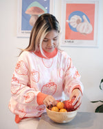 Strawberry Oversized Human Sweater