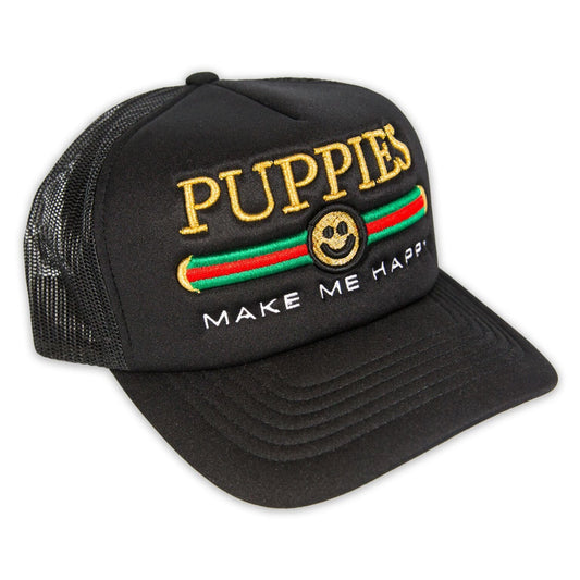Pup Lux Metallic Gold Puff Embroidery | Trucker Cap | Dog Lover Gift