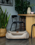Load image into Gallery viewer, Bolster Beds Premium Chester & Lee | Classic Velvet Sleeper Dog Bed Beige
