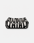 Load image into Gallery viewer, Chester & Lee | Velvet Sleeper Dog Bed Black Abstract
